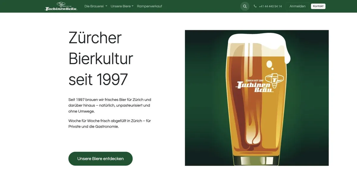 Alte Website Turbinenbräu Restaurant